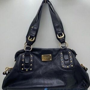 Michael Kors Black Leather Handbag 
w/Gold Studs and Hardware